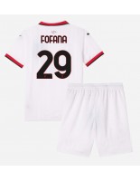 AC Milan Youssouf Fofana #29 Vieraspaita Lasten 2024-25 Lyhythihainen (+ shortsit)